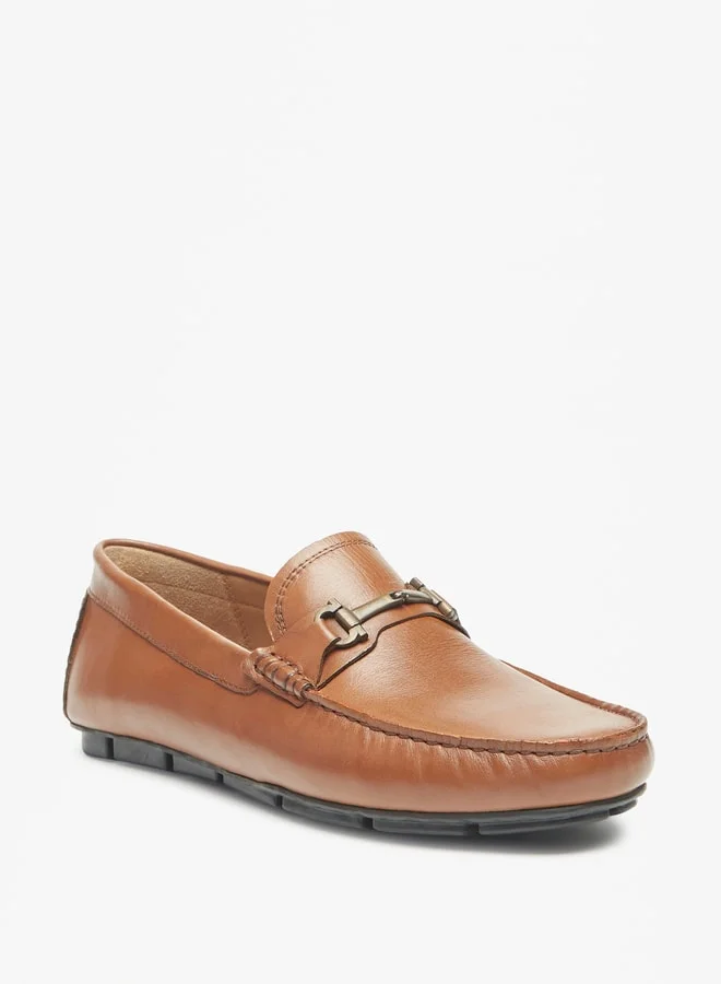 ال بي ال من شو اكسبرس Men Solid Slip-On Moccasins with Metal Accent