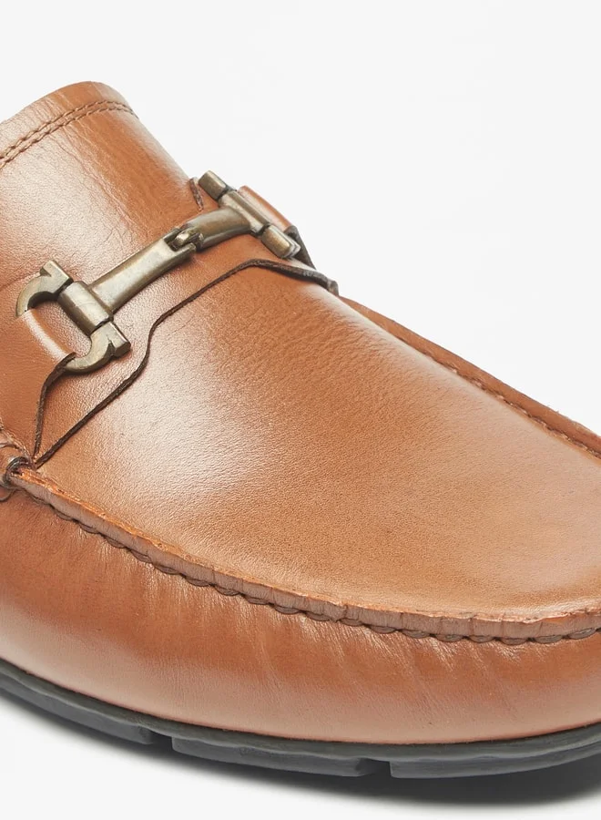 ال بي ال من شو اكسبرس Men Solid Slip-On Moccasins with Metal Accent
