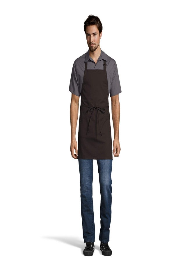 Uncommon Threads مريلة مطعم رجالية قابلة للتعديل من Uncommon Threads، بدون جيوب، لون بني، مقاس واحد أمريكي - Image 1