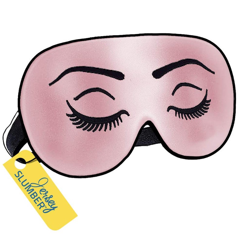 Jersey Slumber Silk Sleep Eye Mask for Men Women Comfortable Super Soft Eye Mask with Adjustable Strap 100 Pure Silk Works with Every Nap Position Ultimate Sleeping Aid Blindfold Blocks Light Jersey Slumber