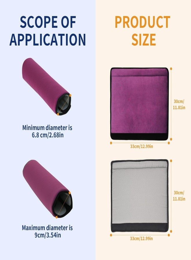KUAZIDAR Wheelchair Armrest Covers (Pair)-Memory Foam Wheelchair armrest Pads Wicking Washable Non Slip Arm Rest Cover Cushion Pad for wheelchairs Office Chairs armchairs (Dark Purple) - Image 3