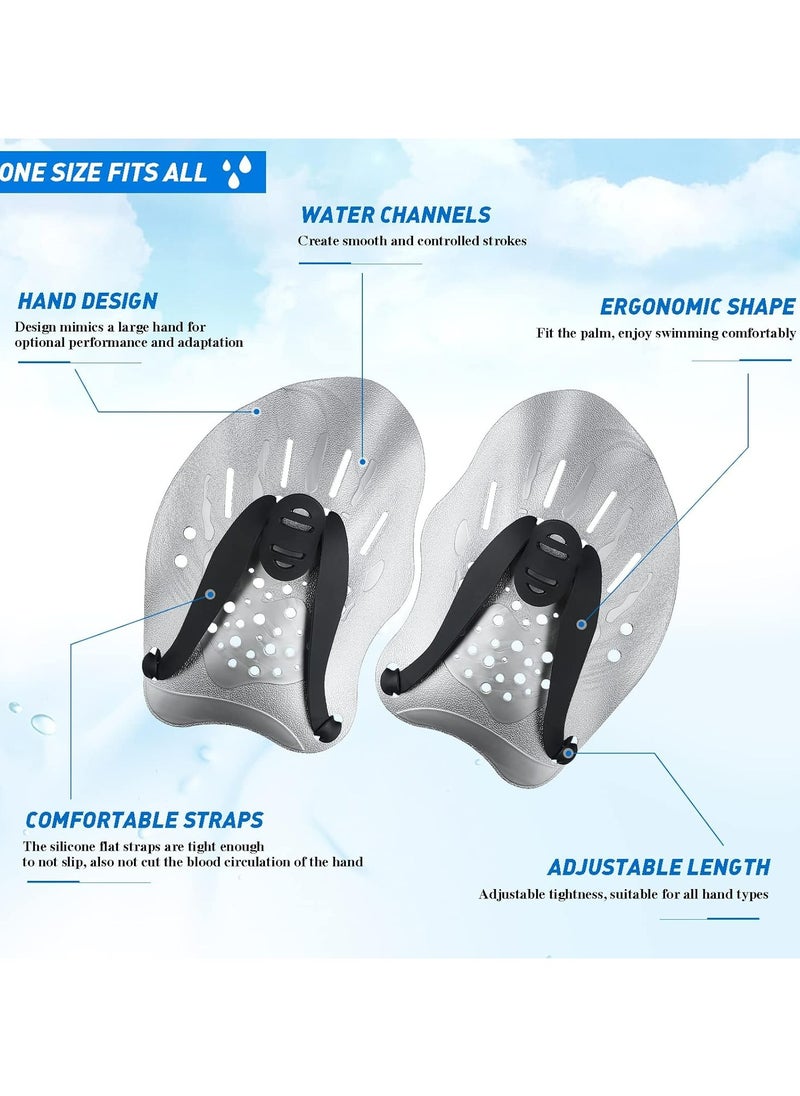 Oasisgalore Swim Paddles Hand, Swim Paddles for Lap Swimming, Swimming Equipment for Women Men Children (1 Pair)  - Image 4