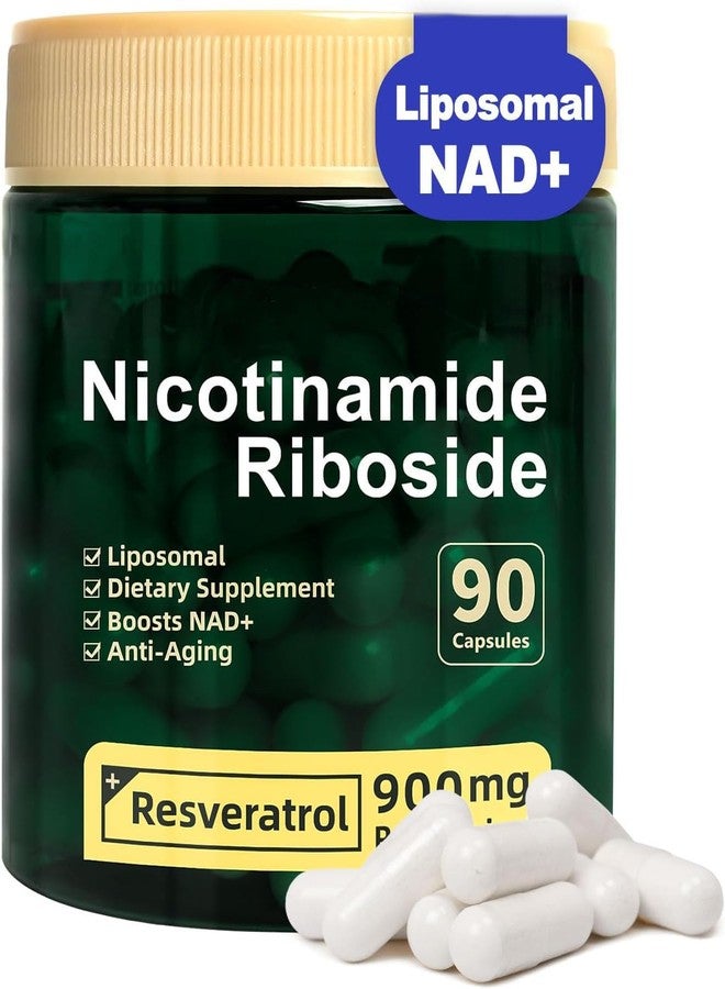 مكمل WepBio الليبوزومي NAD+، نيكوتيناميد ريبوسيد مع ريسفيراترول 900 ملغ للنساء والرجال، مكمل غذائي عالي النقاء لتعزيز الطاقة والشيخوخة الصحية - 90 كبسولة - Image 1