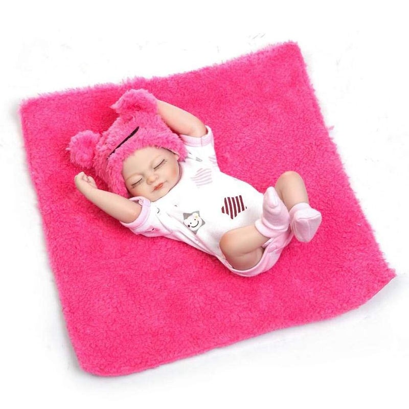 TERABITHIA Miniature 10 Realistic Beautiful Dreamer Newborn Baby Doll Kits Silicone Full Body Washable for Girl - Image 2