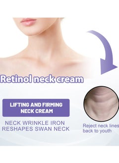 EELHOE Firming Neck Cream, 40g Moisturizing Firming Retinol Neck Massage Cream Anti Aging Moisturizing Anti Wrinkle Cream Neck Cream Helps Against Double Chins and Neck Wrinkles  - Image 5