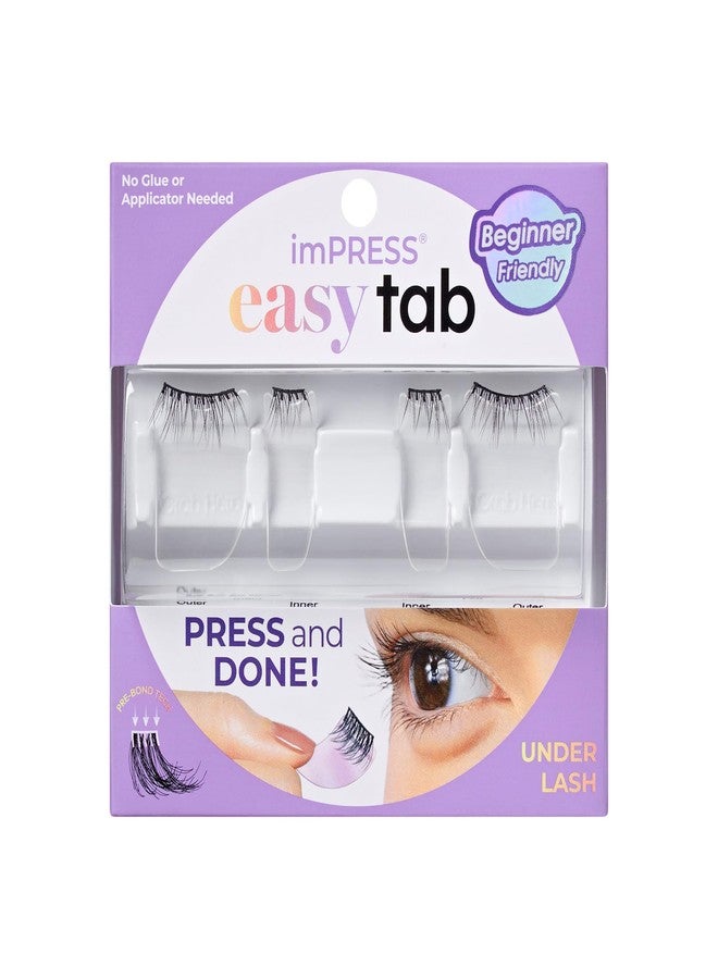 Impress KISS imPRESS Falsies Easy Tab Press On Self Adhesive Eyelashes, Black, 'Airy Wispy', 1 Pair of 3mm-6mm inner Light Volume Eyelash Clusters & 1 Pair of 4mm-10mm Outer Half-Lashes with Easy Tabs - Image 1