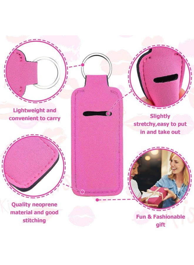 Tudomro 40 Pack Lipstick Keychain Holder with Clip Colorful Portable Lip Balm Holder Keychain for Women(Multicolor Clips) - Image 5