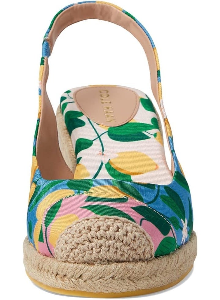 كول هان حذاء إسبادريل من كول هان كلاود فيل بكعب ويدج مفتوح من الخلف 80 مم، أزرق سماوي ليموني، مقاس 10 ب (متوسط) - Image 2