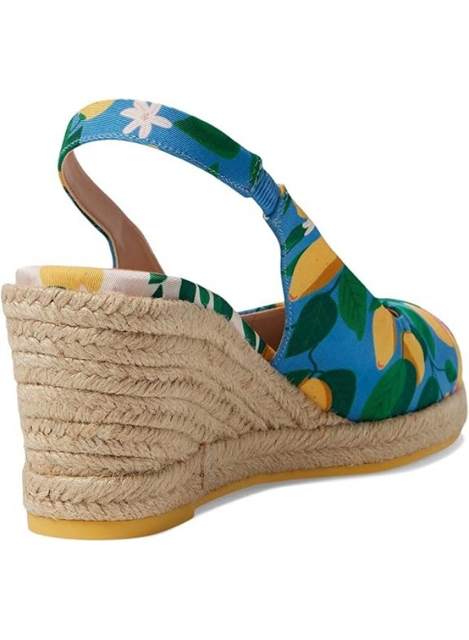 كول هان حذاء إسبادريل من كول هان كلاود فيل بكعب ويدج مفتوح من الخلف 80 مم، أزرق سماوي ليموني، مقاس 10 ب (متوسط) - Image 5