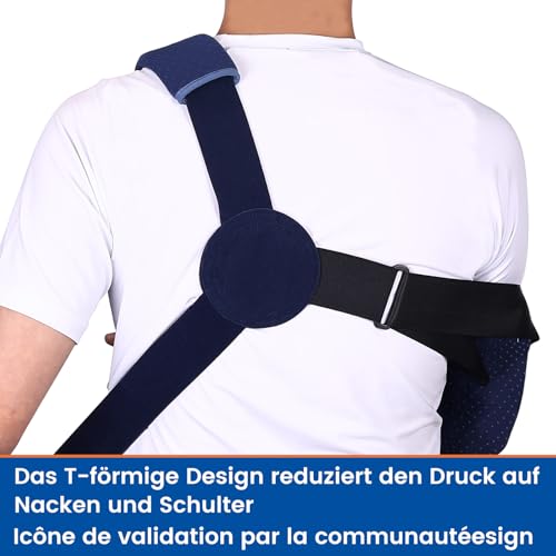 Willcom Arm Sling for Shoulder Injury with Waist Strap - Immobilizer Brace Support for Sleeping, Rotator Cuff Surgery (Comfort Version, Right, Small, 20-30.5 inch) - Image 2