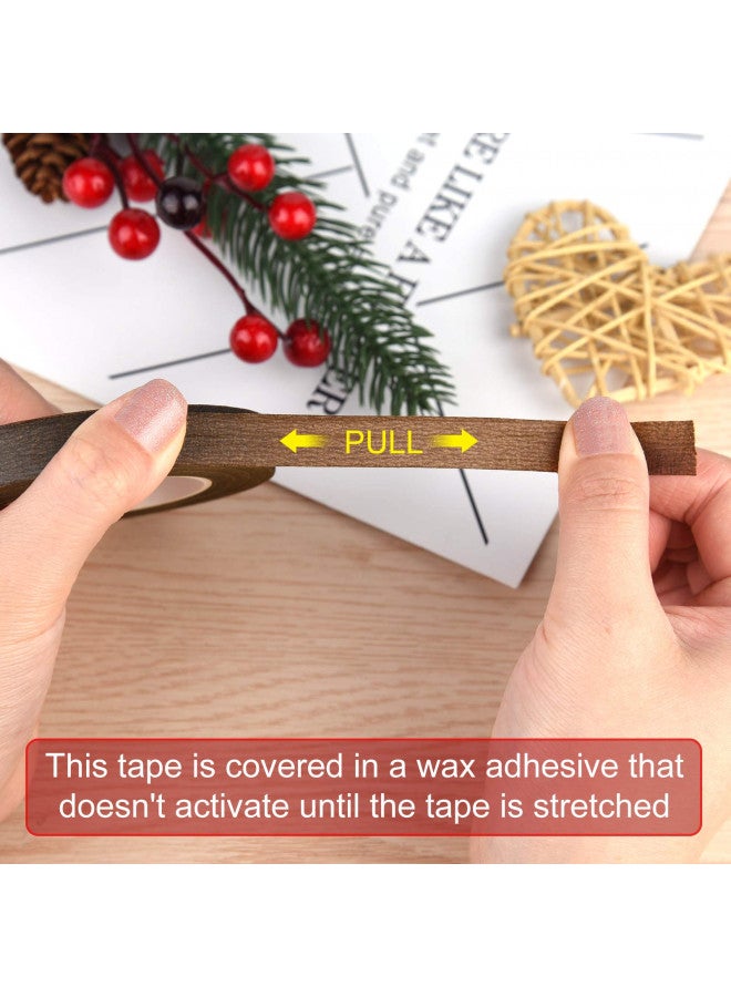 KUUQA 4 Rolls 1/2" Wide Floral Tapes for Bouquet Stem Wrapping and Floral Crafts,Wedding Bouquet,Dark Green,Light Green,Grass Green,Dark Brown - Image 3