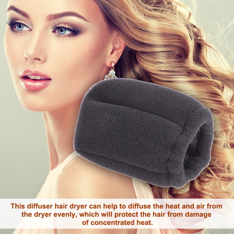 Hair Dryer Wind Cover: Black Soft Anti-scalding Sponge - Universal Fit For Any Size Blow Dryer, Ion-infused Frizz-reducing Fast-drying Attachment For At-home Hair Styling - Image 3