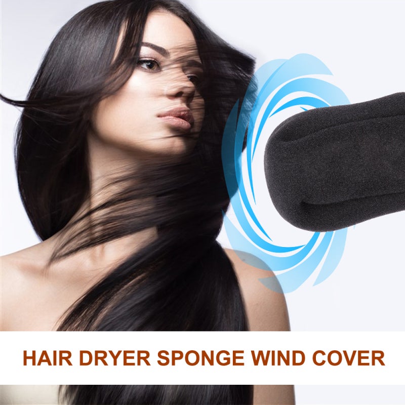 Hair Dryer Wind Cover: Black Soft Anti-scalding Sponge - Universal Fit For Any Size Blow Dryer, Ion-infused Frizz-reducing Fast-drying Attachment For At-home Hair Styling - Image 4