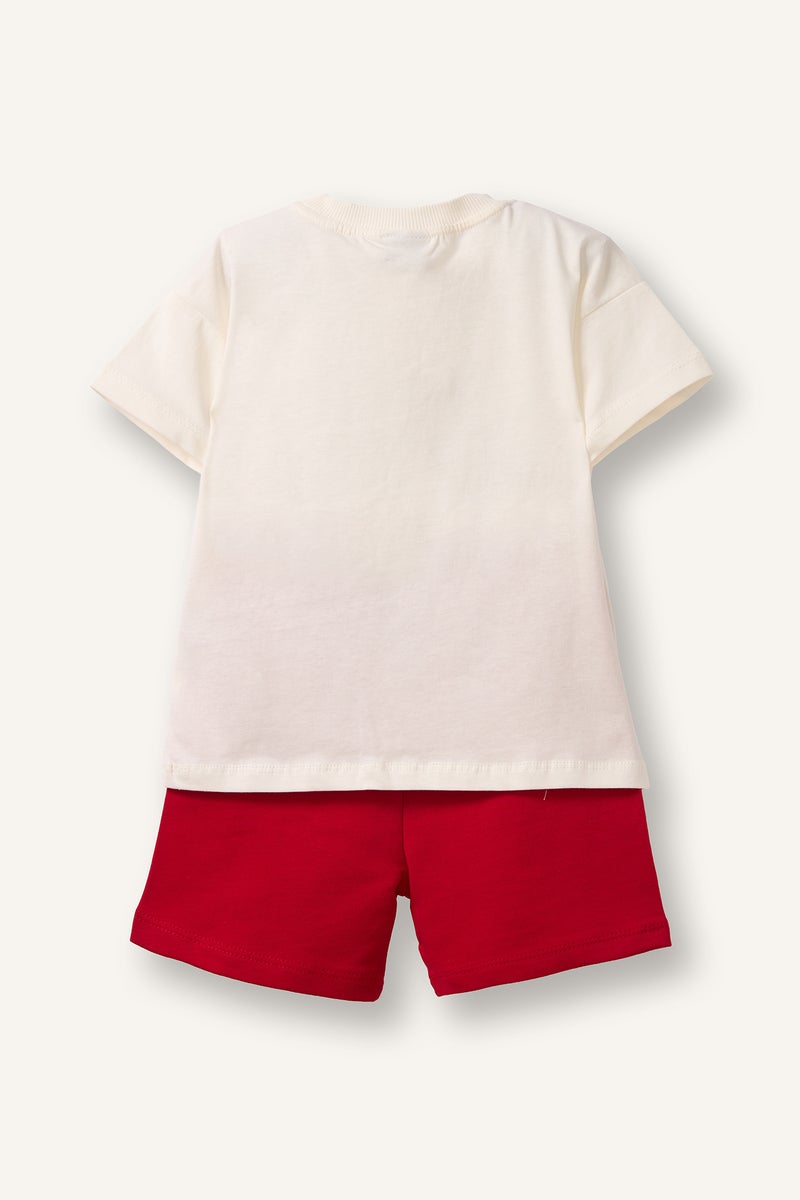 DeFacto Beige BabyBoy 2 piece Regular Fit Animal Set Casual - Image 4