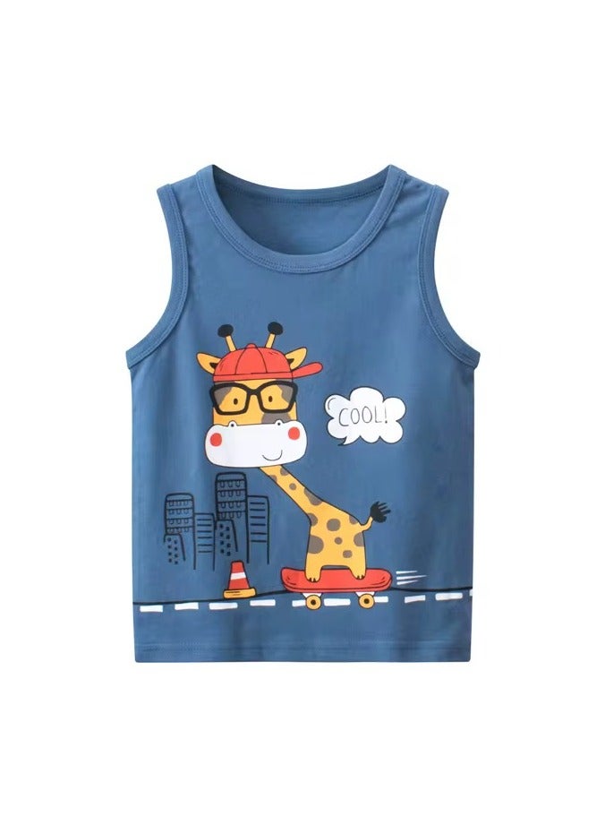 4 Pieces Boys Tank Top Set Babby And Toddler Tank Top Sleeveless Crewneck T Shirts For Kids Undershirts  - Image 3