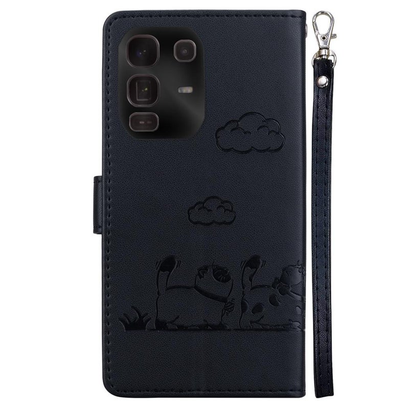 HuHa Case Cover For Infinix Note 50 Pro+ Cute Cats RFID Leather Phone Case(Black) - Image 3