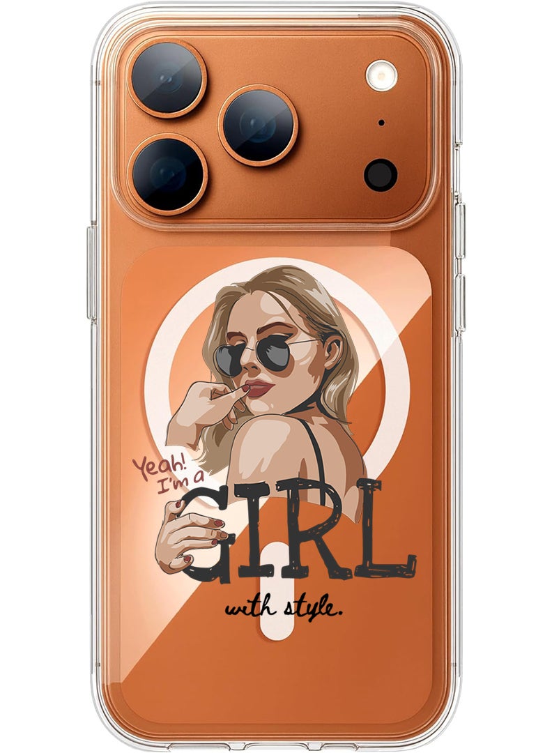 Theodor Magnetic Case for Apple iPhone 17 Pro Max Compatible with MagSafe Wireless Charging, Shockproof Phone Bumper Cover - Good thingsa are coming - White - Image 1