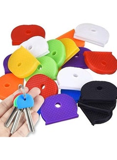 Generic 20 pieces of round key organizer covers, 10 different colors. Each color has two pieces. Its function helps you to quickly distinguish and identify your key and separate similar keys such as home or work keys. It can be a decorative addition to your keys. Easy to install and remove. Flexible, water and fade resistant. The cover is suitable for keys with round, square, triangular or hexagonal heads. The colors are black, white, brown, red, blue, yellow, orange, purple, dark green and light green. 20 pieces  - Image 5