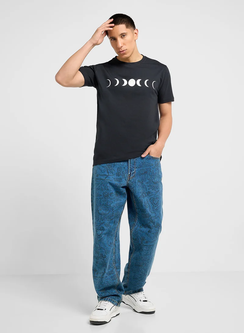 Seventy Five Basics Printed T-Shirt