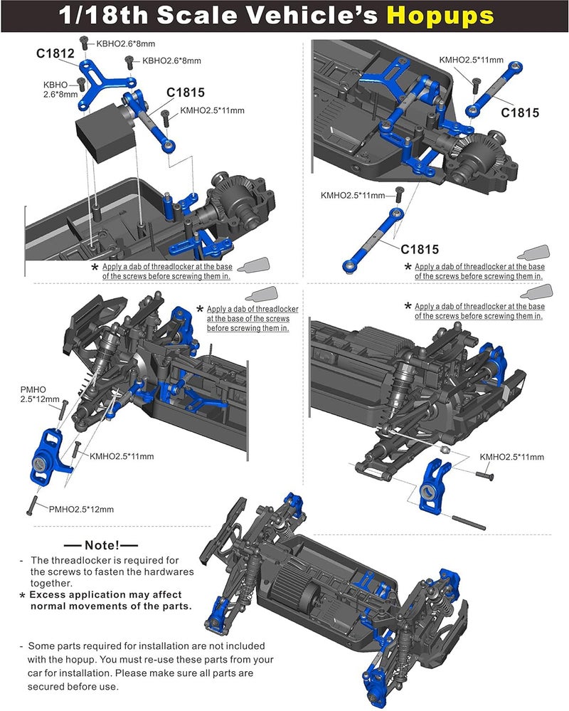 HAIBOXING RC Cars Metal Spare Parts, 1/18 RC Trucks Replacement Parts Apply to 2021 New Version 18858 & 18859 &18859A - Image 5