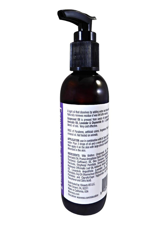 wax necessities زيت واكسنس د. بومب الهيدروفيلك المركز غير المسدود مع زيت بذور العنب، الأفوكادو، البابونج واللافندر 4 أونصات - Image 3