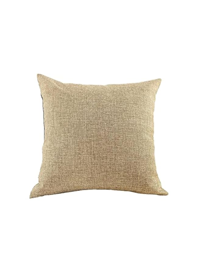 بنهيليغنز وسادة محشوة مزخرفة من الكتان الطبيعي باللون البيج مقاس 45 × 45 سم Am.Dc8025102570338 Pen - Image 1