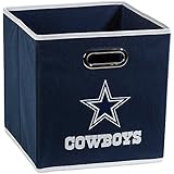 Franklin Sports Franklin Sports Dallas Cowboys Collapsible Storage Bin - NFL Folding Cube Storage Container - Fits Bin Organizers - - Image 1