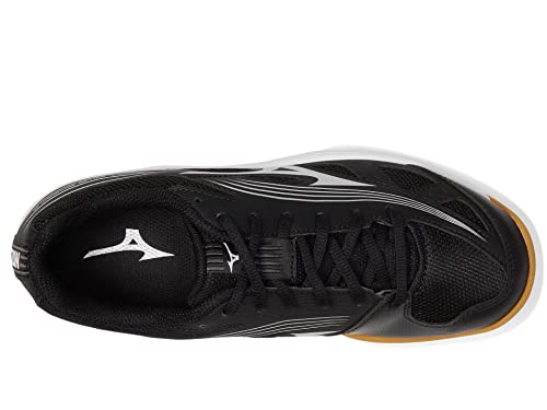 Mizuno Cyclone Speed 3 Volleyball Shoe, Black-Silver, 10 Regular - Image 3