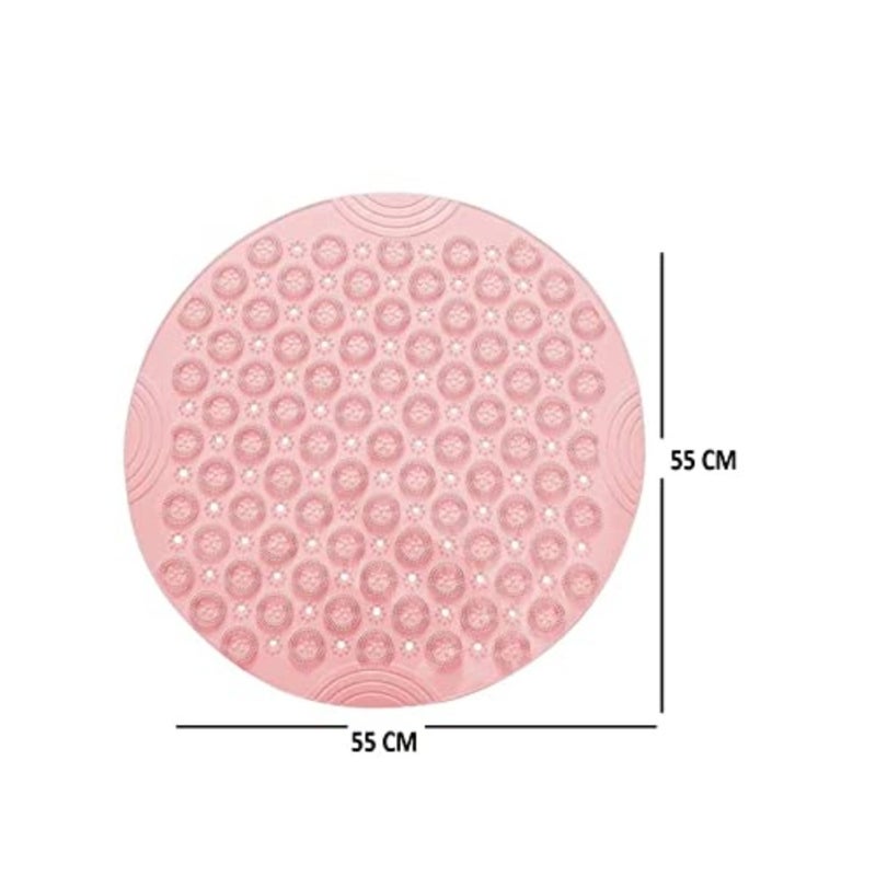 Non-slip Round shower Bath Tub mat Pink 55x55 MT-25-1 - Image 5