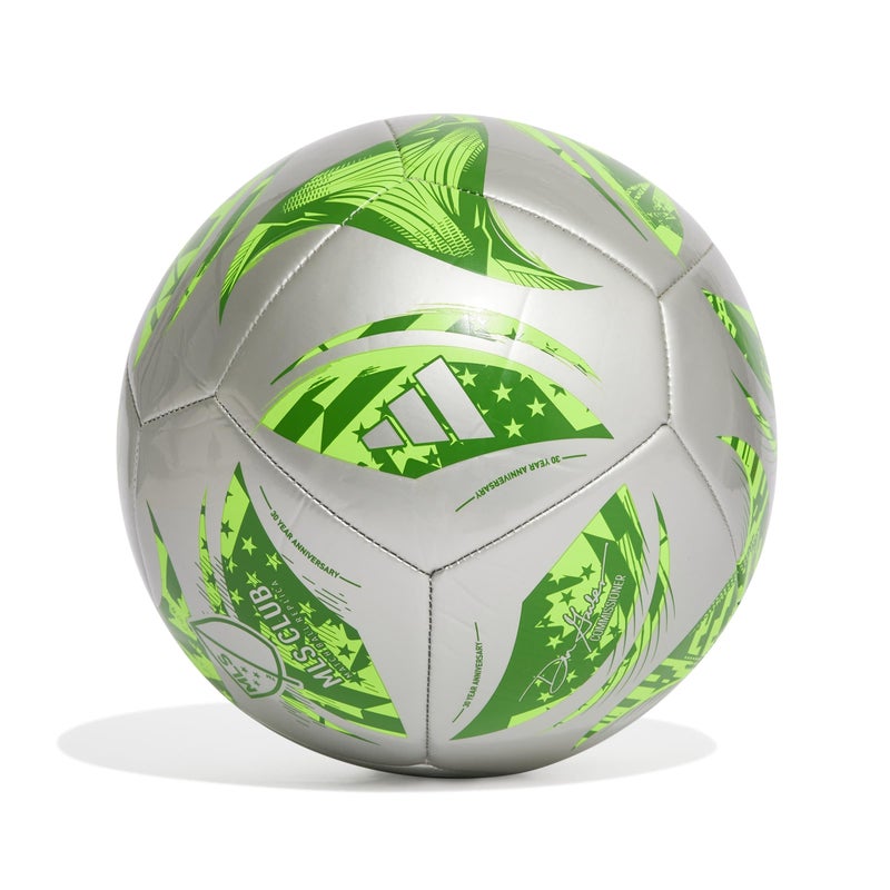 Adidas MLS Club Soccer Ball, Silver Metallic/Green, Size 4 | 1 Set - Image 2