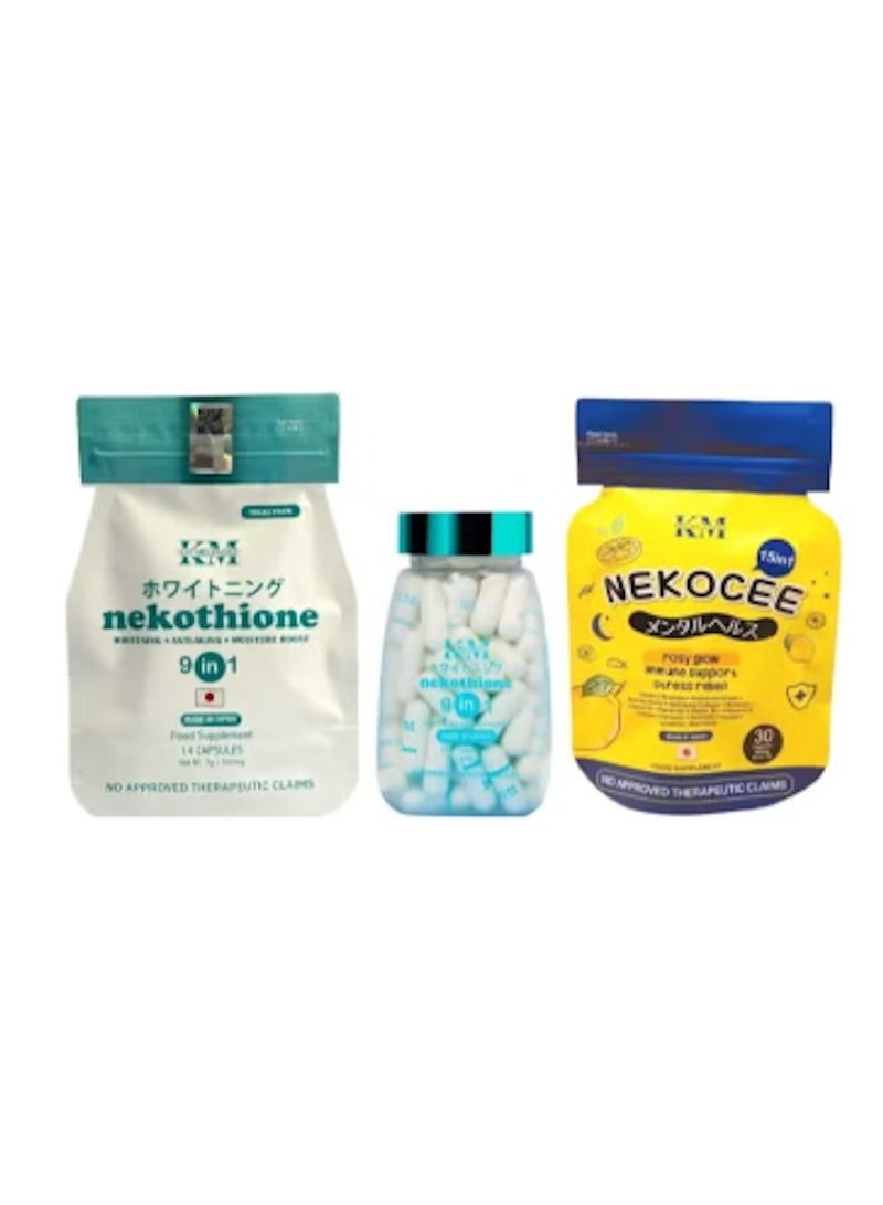 KM تقدم Trio زجاجة Nekothione 9in1 وإعادة تعبئة Nekocee 15in1 وNeko من KM Kat Melendez