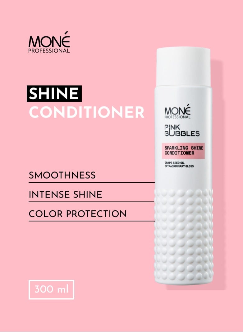 MONE Professional Sparkling Shine Conditioner - Luxurious Hydrating Conditioner For Dry And Damaged Hair, Infused With Sweet Almond Oil And Shea Butter For Ultimate Shine And Nourishment, 300 ml. - Image 5
