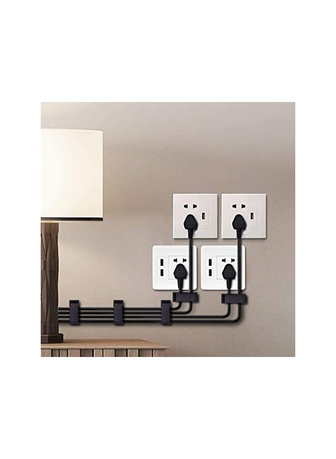 PROMASS 50Pcs Cable Clips with Adhesive Tapes, Wire Holder Organizer Cord Management for Car, Office and Home - Black - Image 5