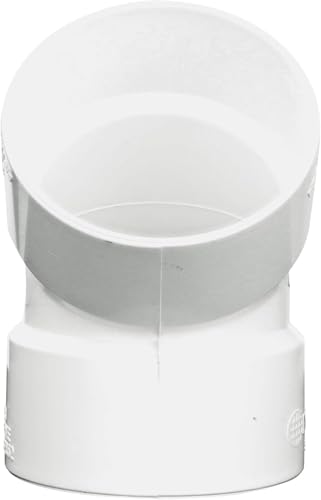NDS 3P03 PVC 45-Degree Elbow, 3-Inch, for Hub X Hub Solvent-Weld Connections, for Use with 3-Inch Sewer and Drain Pipe, White - Image 5