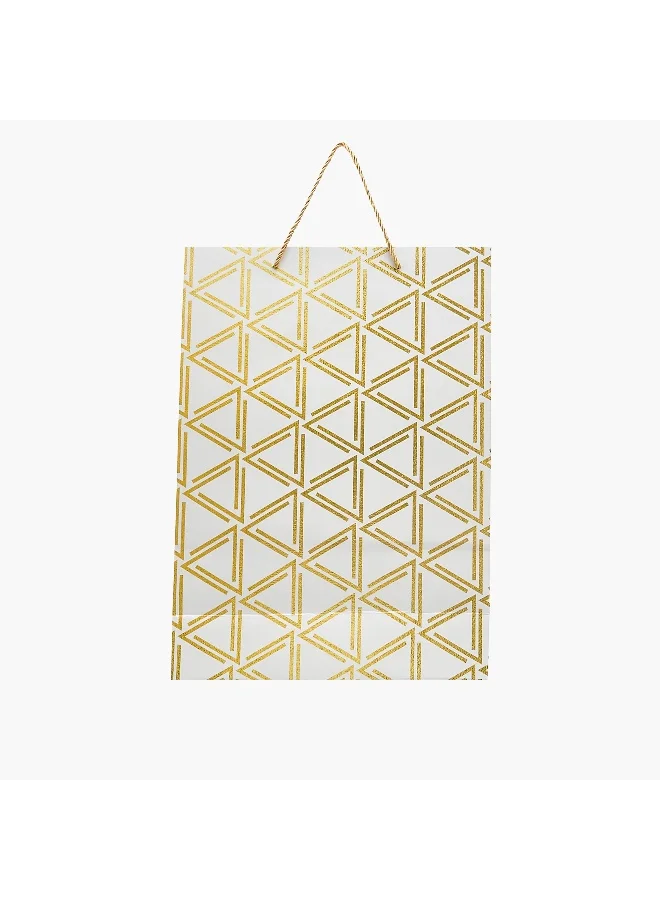 لايف ستايل Geometric Print Paper Gift Bag - Large