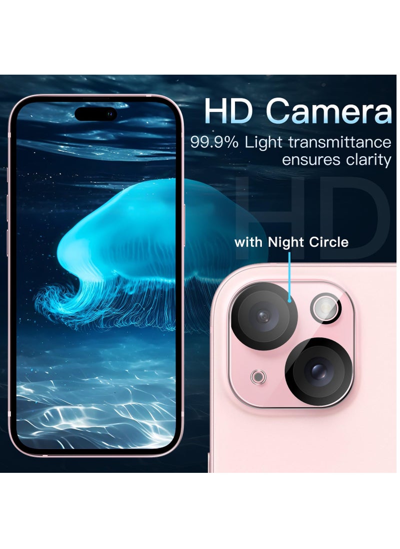 BORTONY - Camera Lens Protector for iPhone 15 6.1-Inch and iPhone 15 Plus 6.7-Inch 9H Tempered Glass Anti-Scratch Case Friendly Does Not Affect Night Shots HD Clear 3-Pack - Image 1