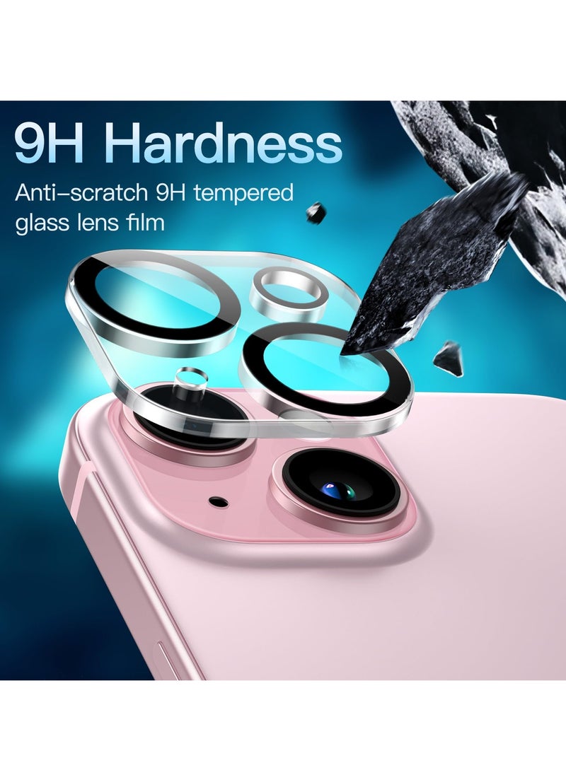 BORTONY - Camera Lens Protector for iPhone 15 6.1-Inch and iPhone 15 Plus 6.7-Inch 9H Tempered Glass Anti-Scratch Case Friendly Does Not Affect Night Shots HD Clear 3-Pack - Image 1