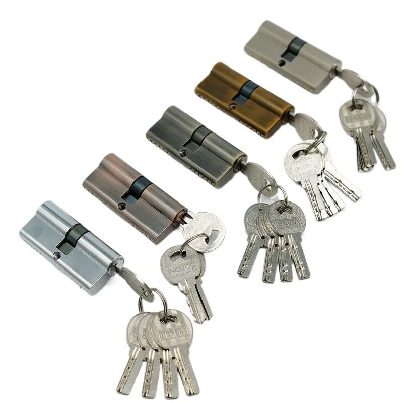 Euro Cylinder Door Lock 70mm 15 Inch Double Key Zinc Alloy Security Lock - Image 2