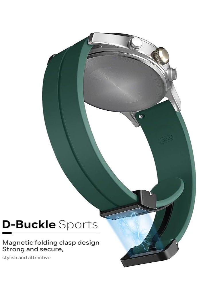 حزام ساعة مغناطيسي 16 ملم 18 ملم 19 ملم 20 ملم 22 ملم سوار ساعة رياضي من السيليكون الناعم للرجال والنساء - Image 2