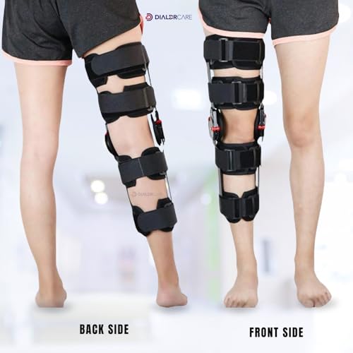 DIALDRCARE Hinged Knee Brace Leg Support Protector Medical Meniscus Tear Recovery Stabilizer (Black) - Image 4