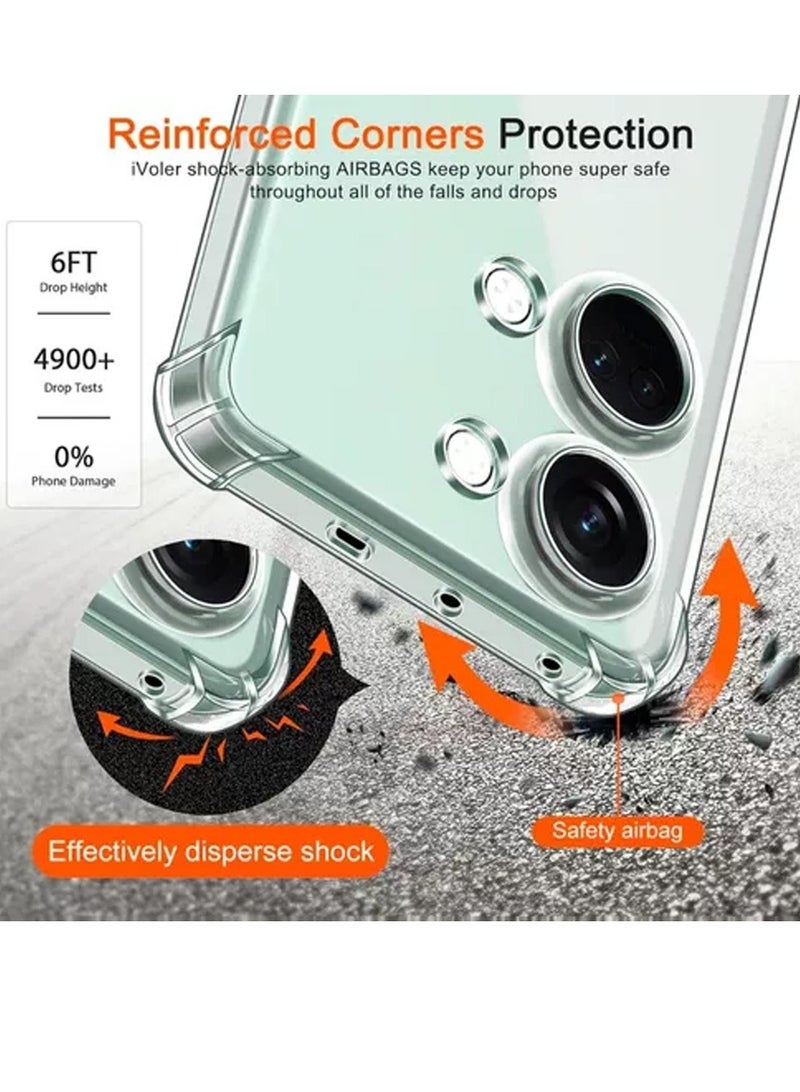 Techie حافظة زاوية ممتصة للصدمات من مادة TPU لهاتف OnePlus Nord 3 مع غطاء خلفي واقٍ شفاف لحماية عدسة الكاميرا - Image 3