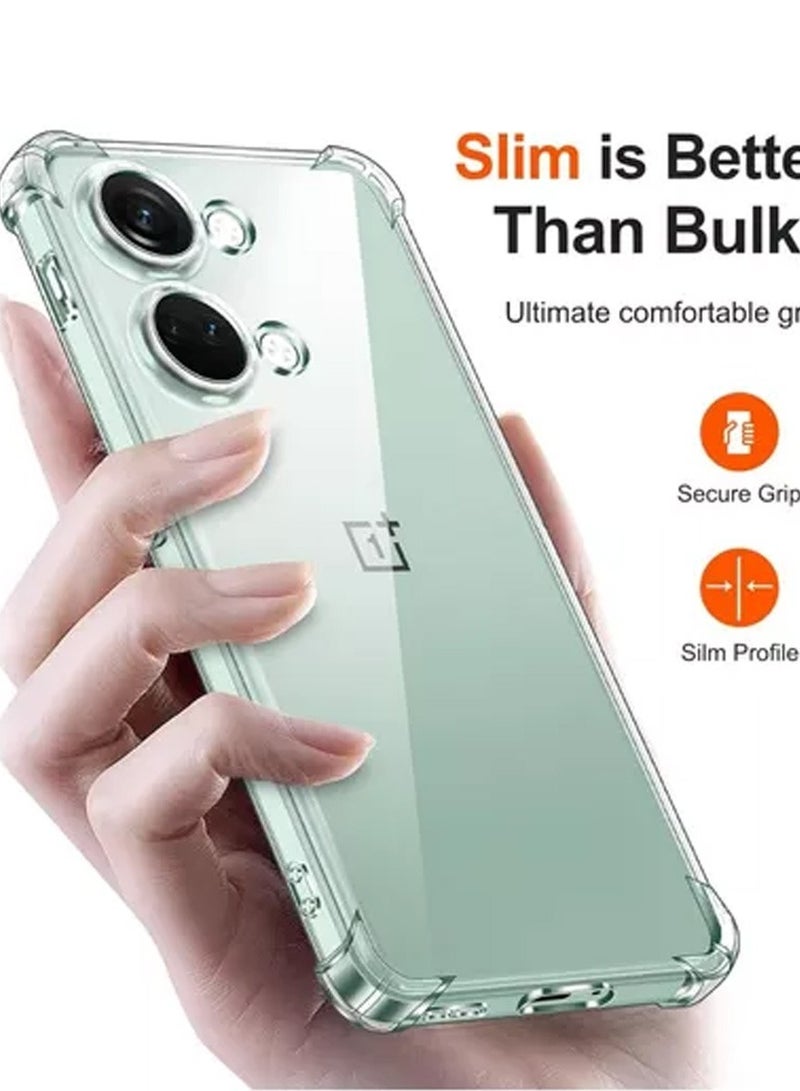 Techie حافظة زاوية ممتصة للصدمات من مادة TPU لهاتف OnePlus Nord 3 مع غطاء خلفي واقٍ شفاف لحماية عدسة الكاميرا - Image 2