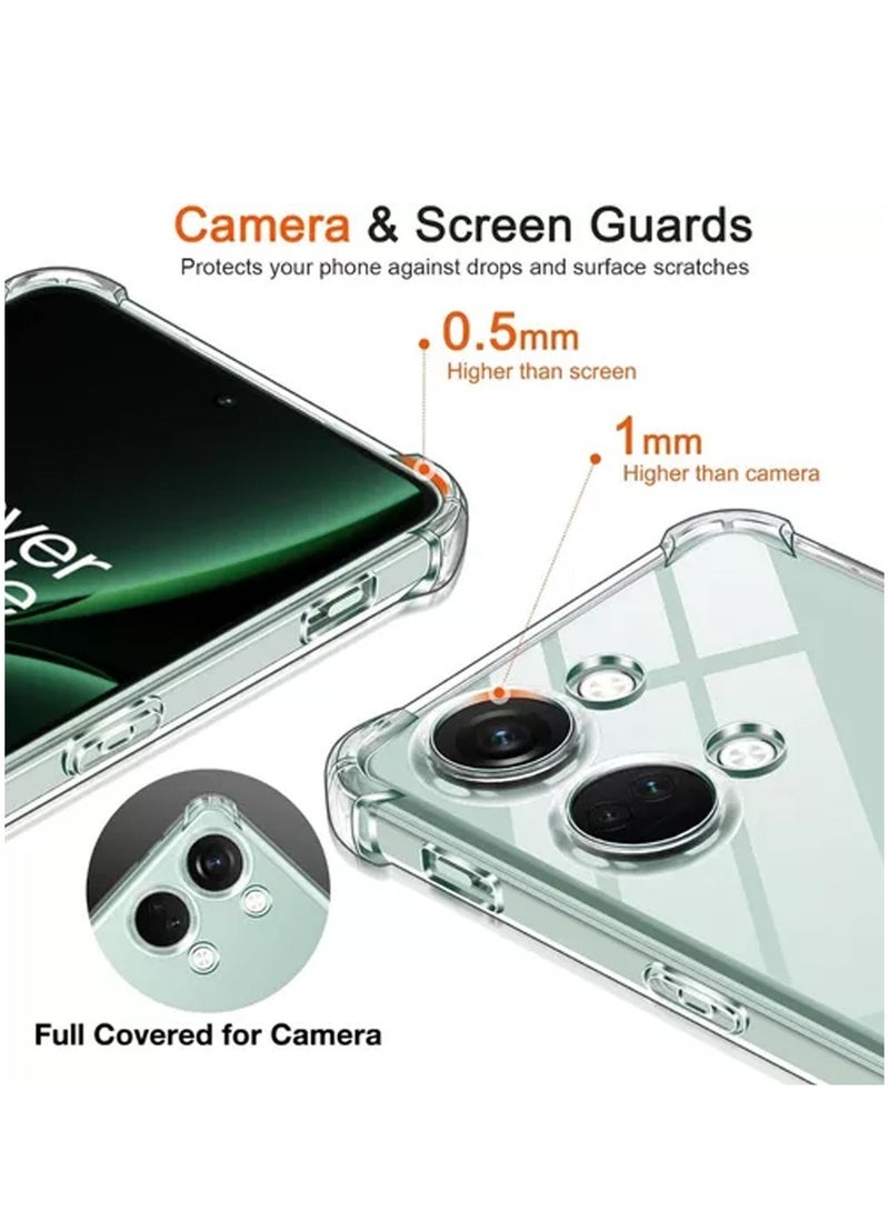 Techie حافظة زاوية ممتصة للصدمات من مادة TPU لهاتف OnePlus Nord 3 مع غطاء خلفي واقٍ شفاف لحماية عدسة الكاميرا - Image 4