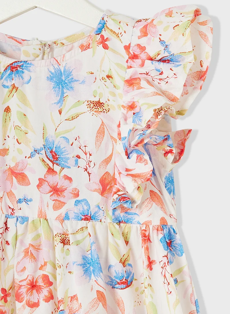 Ripples Floral Tiered Dress