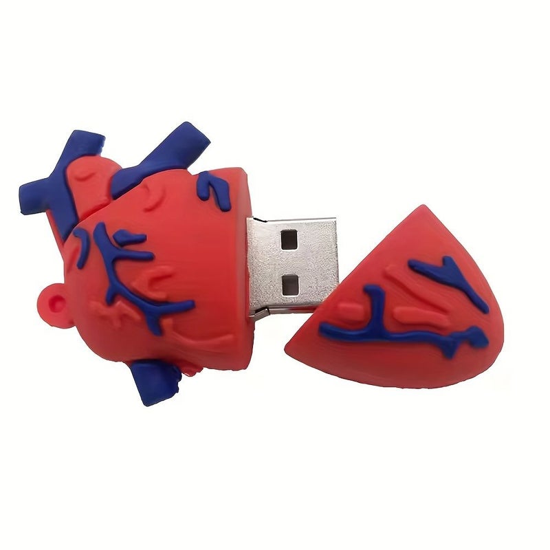 ذاكرة فلاش USB بحجم 128 غيغابايت على شكل كلى (أعضاء بشرية) وموديل جمجمة ودماغ (بندريف) - Image 3