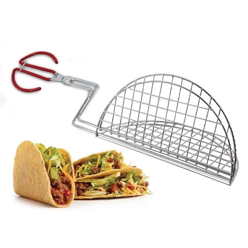 StarBlue Taco Shell Tongs for Frying by StarBlue - 8 Inch Easy-Grip Tool for Making Crispy Taco Shells - Heat-Resistant and Dishwasher Safe - Image 1
