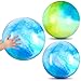 Deekin 2 Pcs 15 Inch 18 Inch Marbleized Bouncy Balls Large Inflatable Rubber Sensory Ball for Playground Outdoor Water18 InchesBlue and Green - Image 2
