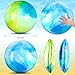 Deekin 2 Pcs 15 Inch 18 Inch Marbleized Bouncy Balls Large Inflatable Rubber Sensory Ball for Playground Outdoor Water18 InchesBlue and Green - Image 4