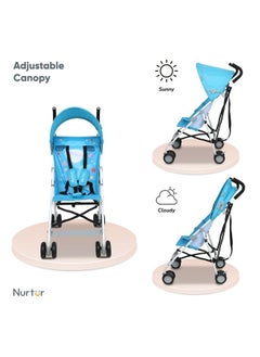 Nurtur عربة أطفال ريكس باجي خفيفة الوزن متعددة الألوان مع حزام كتف مدمج قابل للطي من 6 إلى 36 شهرًا منتج رسمي متعدد الألوان  - Image 3