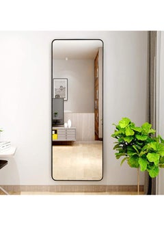 Generic Black Full Length Mirror  Rounded Corner Floor Mirror Standing Hanging or Leaning Against Wall Dressing Room Mirror Full Length  - Image 5
